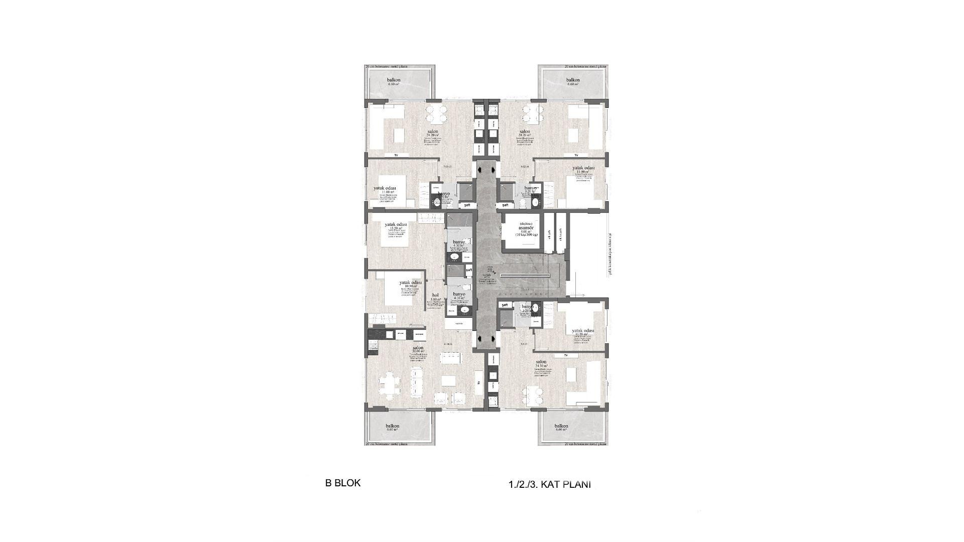 Mərtəbə Planı Şəkli 9