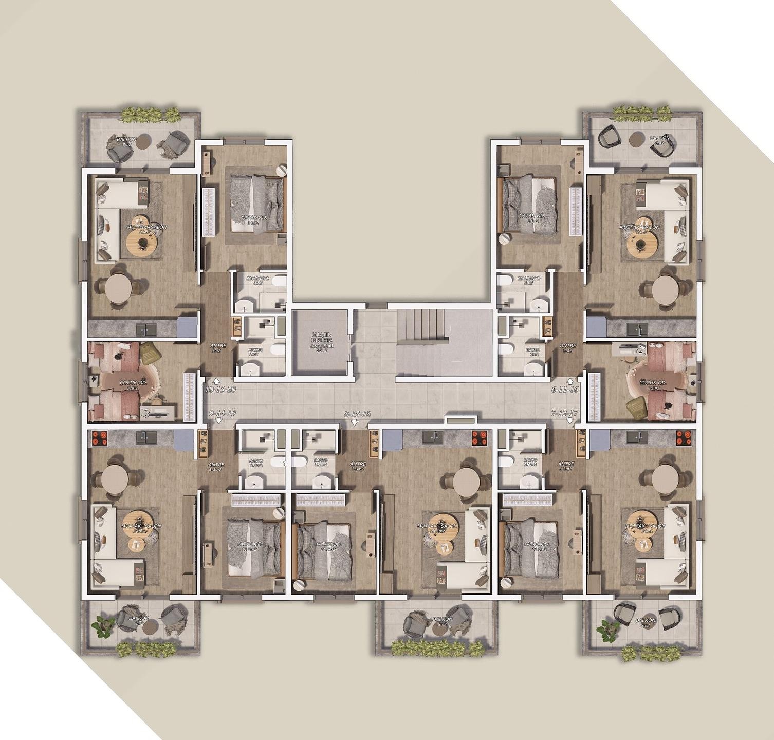 تصویرنقشه طبقه 5