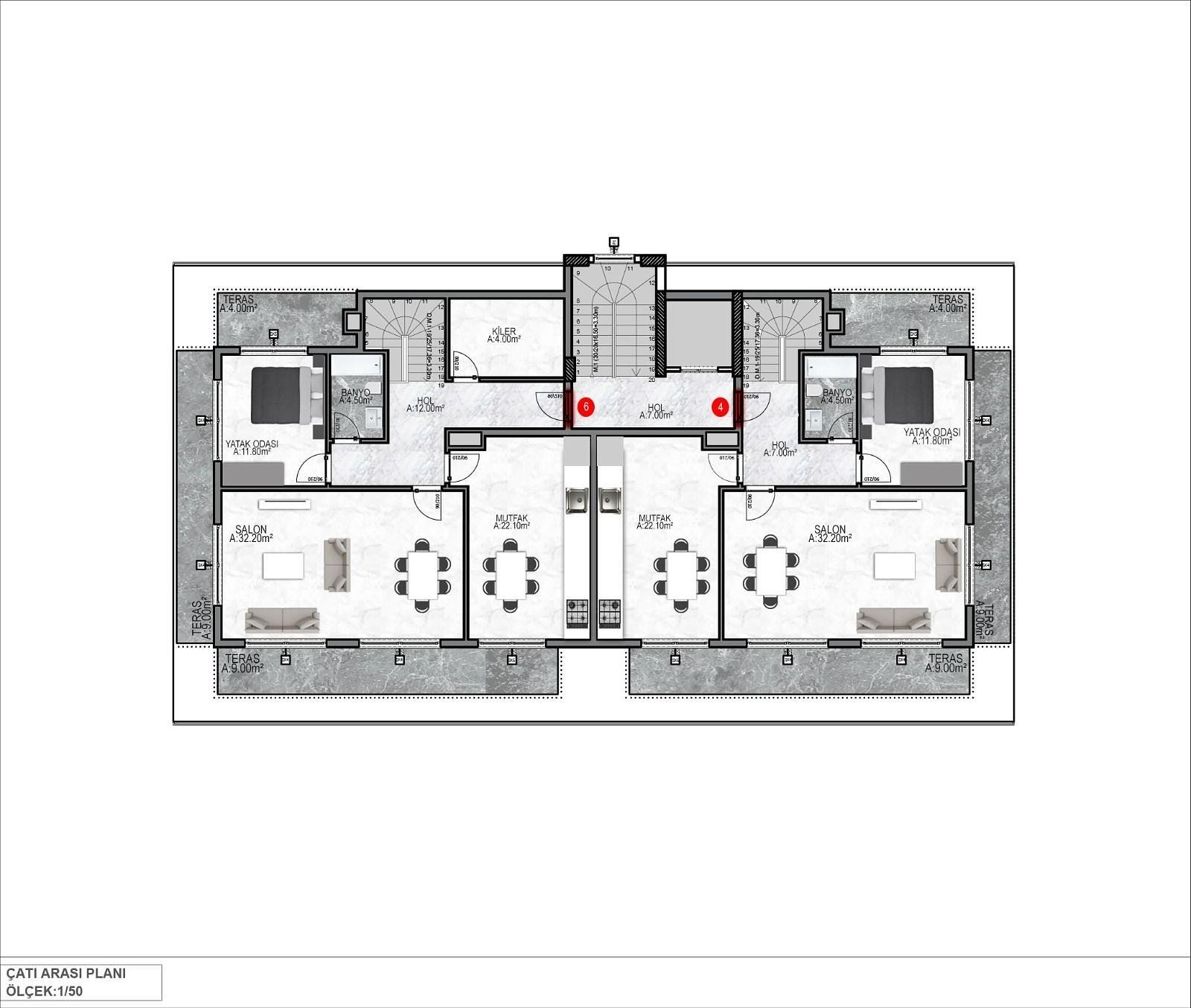 صورة مخطط الطابق 4 